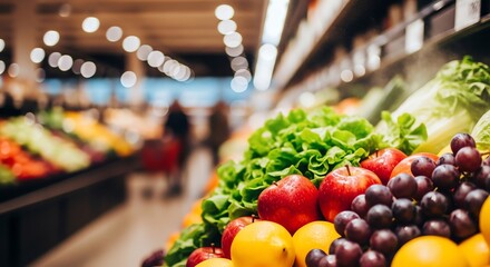 Fresh Fruits and Vegetables for Grocery Store Marketing