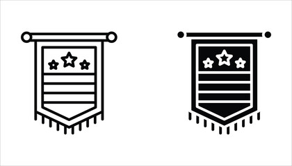 Veterans Day icon set,  of vector icons isolated on a white background.