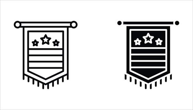 Veterans Day icon set,  of vector icons isolated on a white background.