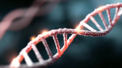 DNA structure with glowing particles defocused conceptual featuring, faceless life health, science visualization detail, blurred innovation background, future concept, medical inte - Powered by Adobe