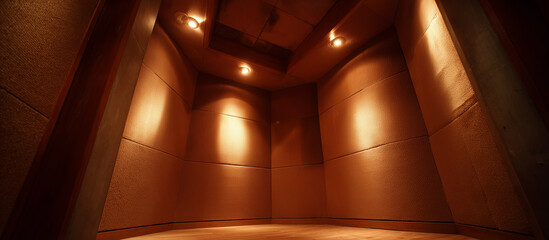 Recording room with soundproof walls