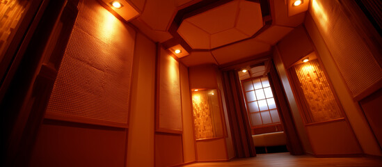 Recording room with soundproof walls