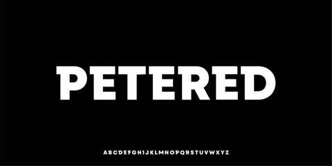 A vector illustration of a bold, bold, and characterful sans serif alphabet font. Featuring solid letterforms, balanced proportions, and a modern geometric style.