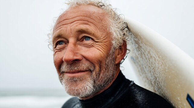 Man surfing at beach - Powered by Adobe
