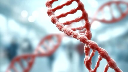 DNA structure exploring science and defocused medical research, faceless genetic visualization, molecular detail, blurred background setting, scientific concept, research interface - Powered by Adobe