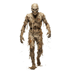 Fototapeta premium Mummy monster walking with bandages. Egyptian horror concept