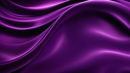 Fototapeta premium The violet ocean endless waves of molten silk and deep royal purple, captured in a dramatic, fluid, shimmering cascade
