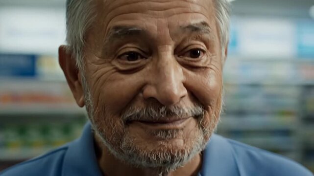 Surprised senior man looking at the camera with wide eyes