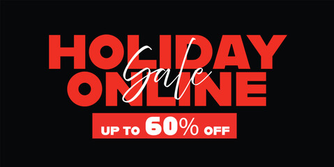 Red white modern holiday online sale editable vector festive season sale