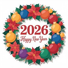 christmas frame with holly berries