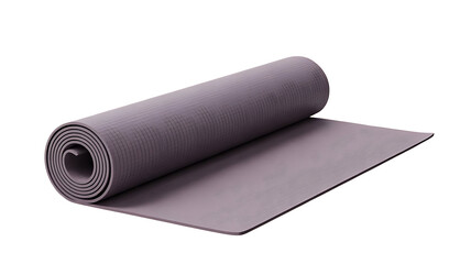 Unfurled Yoga Mat: The image shows a rolled-up yoga mat resting. It is a symbol of calm and active practice