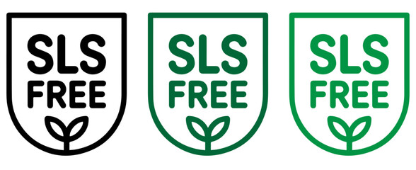 SLS free icon set, SLS free badge set , SLS free stamp set