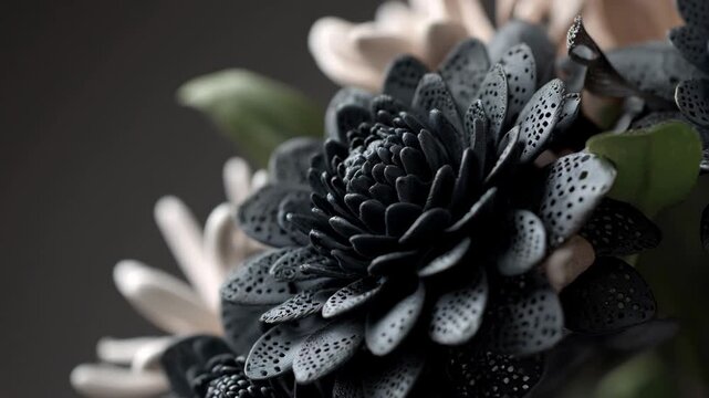 Medium shot focusing on the versatility of 3Dprinted floral accessories with customizable shapes and patterns to enhance interior aesthetics.