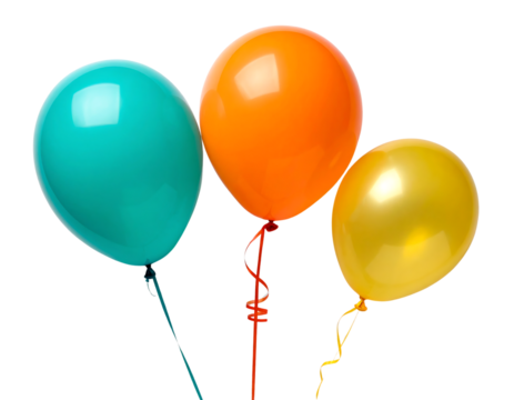 Colorful balloons floating in the air party or celebration theme