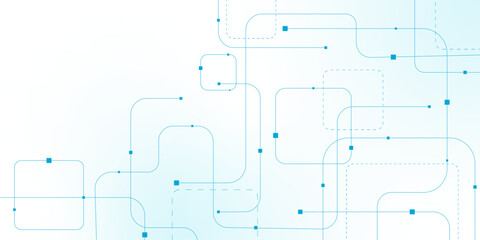 Vector digital technology blue background. Concept with technology blue line. Abstract futuristic background with crossed line and dots vector Illustration. design Network and Connection concept	