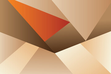 Abstract geometric background with shades of brown and orange triangles