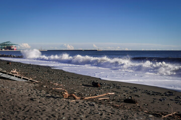 the seaside near Genoa, Italy