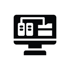 data library glyph icon illustration vector graphic.eps