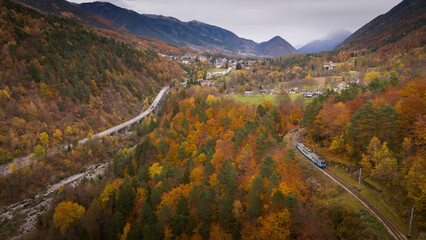 The beauty of Vigezzo Valey, Piedmont, Italy in autumn