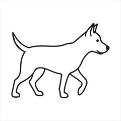 vector illustration of a dog
