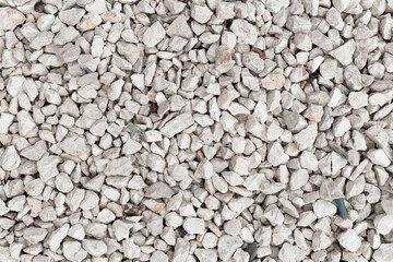 White grey gravel pebble rock texture ground surface abstract background