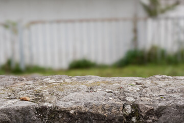 stone table countertop display urban copy space empty space city landscape. table with blurred city background. table marble display mock up