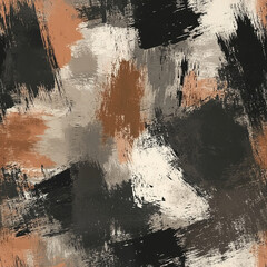 Abstract textured pattern with earth tones and brush strokes  