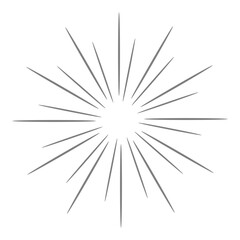 Obraz premium Thin-line sunburst starburst graphic