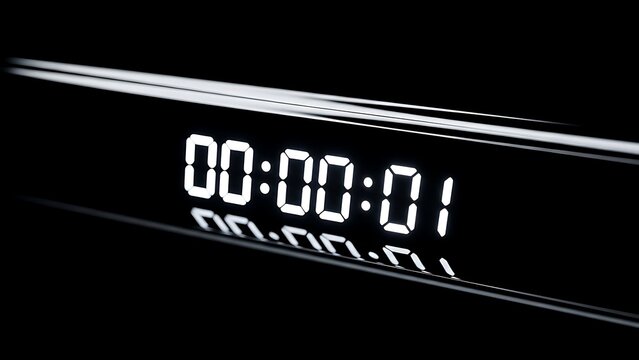 Timecode digital display countdown start technology watch counter timer