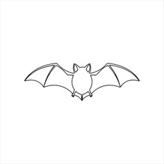vector illustration of a halloween bat