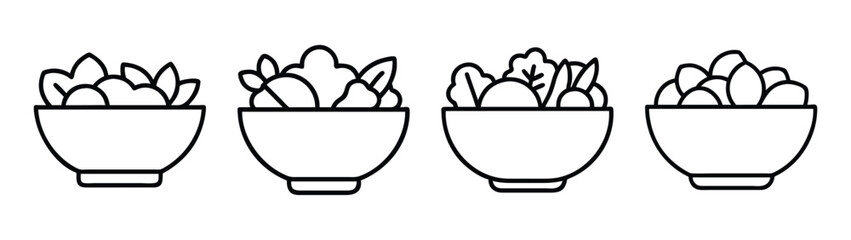 Four potted plants vector illustration for home decor gardening and botany design concepts and art projects
