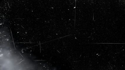 Dark grunge texture with scratches and dust black