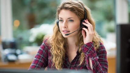 Individual consulting a virtual assistant on a desktop computer receiving personalized advice for home decoration and style choices through voice commands.