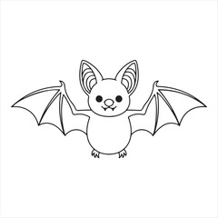 vector illustration of a halloween bat