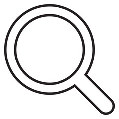 Search Icon Magnifying Glass for Exploration Finding Research Discovery Focus Detail Zoom Investigation and Navigation