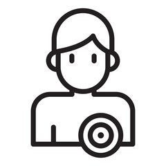 Target Achievement Person Outline Illustration Success Icon Business Goals Aim Point Symbol Business Design Man Teamwork