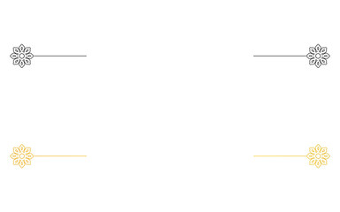 Islamic floral text header accent in black and gold &ndash; A refined Islamic floral accent crafted for Ramadhan banners, Eid greetings, posters, title highlights, and luxury Islamic graphic templates 