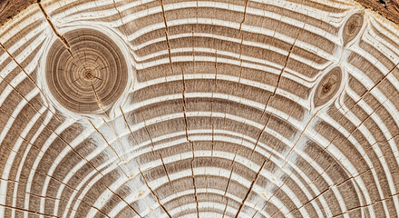 Close up wood texture with tree ring pattern symbolizing growth. natural search engine showing time optimization. This serene background shows story and resilience of tree