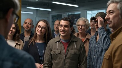 Diverse Group of Engaged Professionals and Students Attentively Listening During a Business Presentation or Workshop