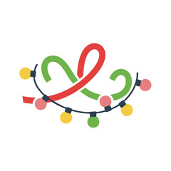 Glowing Christmas Light String Artwork