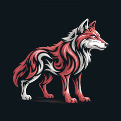 Tribal Wolf Head Vector Illustration