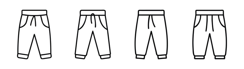 Shop stylish jogger pants vector illustration casual wear for men and women fashion trends