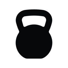 Simple black silhouette of a kettlebell weight