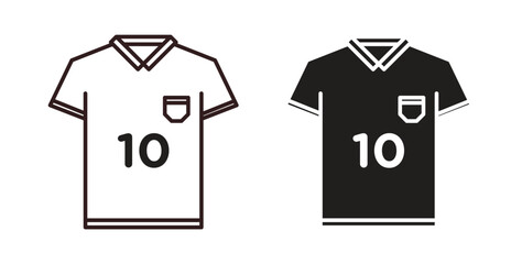 Soccer jersey icon concept. Glyph vector illustration isolated. Simple solid style.
