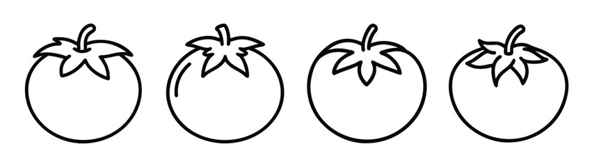 Illustration of four eggplants vector drawing design element for food and recipe projects