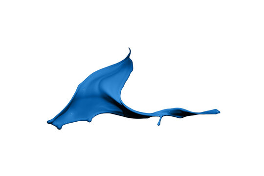 Blue paint splash isolated on white background.
