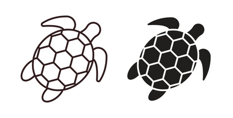 Obraz premium Turtle icon concept. Glyph vector illustration isolated. Simple solid style.