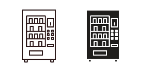 Vending machine icon concept. Glyph vector illustration isolated. Simple solid style.
