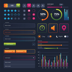 Modern gradient ui kit for banners and advertisements