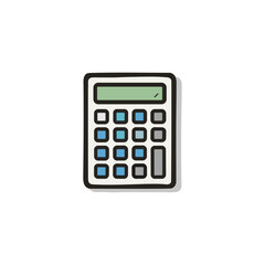 Calculator icon logo flat vector design